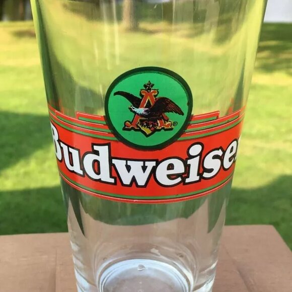 Vintage Budweiser Pint Beer Glass Classic ANHEUSER BUSCH Official Logo - Picture 2 of 4